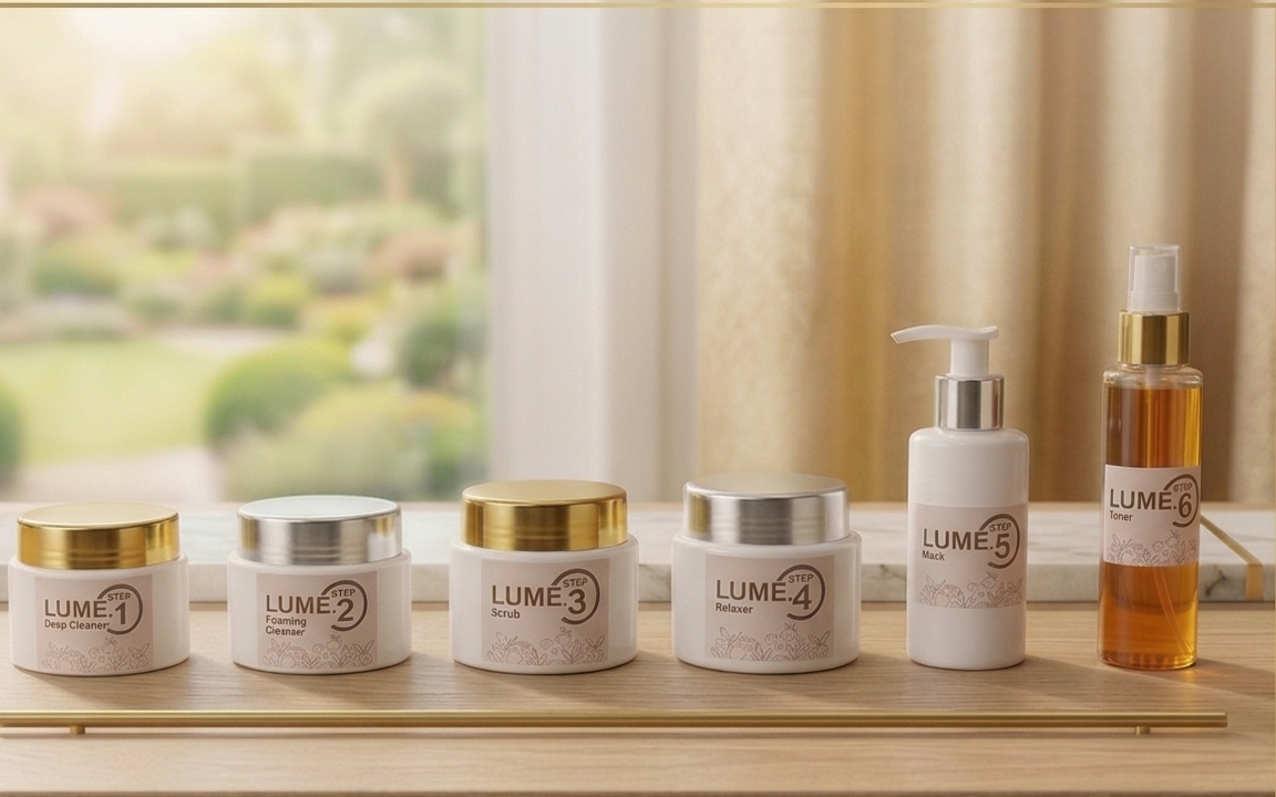 LUME Professional 6-Step Complete Facial Kit – For Instant Salon-Like Radiant Glow 🌟 Free Delivery 🌟